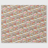 犬を願うハッピーバースデー包装紙 ラッピングペーパー (フラット)