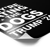犬を食べているの？面白い議論 トランプ 引用 フォトプリント            (角)