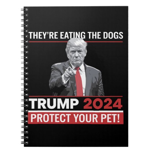 犬を食べている トランプ 2024年討論会 ノートブック (正面)