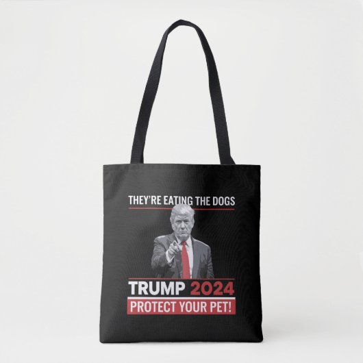犬を食べている トランプ 2024 討論会 トートバッグ (正面)
