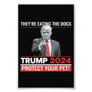 犬を食べている トランプ 2024 討論会 フォトプリント