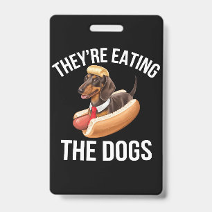 犬を食べている ドナルド・トランプ討論会 2024 バッジ