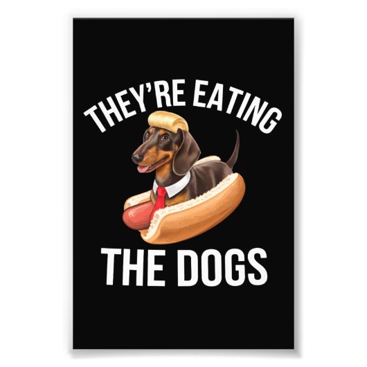 犬を食べている ドナルド・トランプ討論会 2024 フォトプリント            (正面)