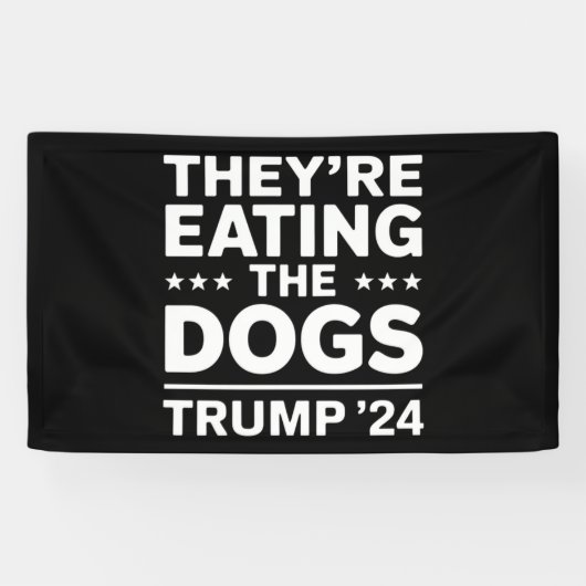 犬を食べている Funny Debate Trump 引用 横断幕 (横)