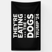 犬を食べている Funny Debate Trump 引用 横断幕 (縦)