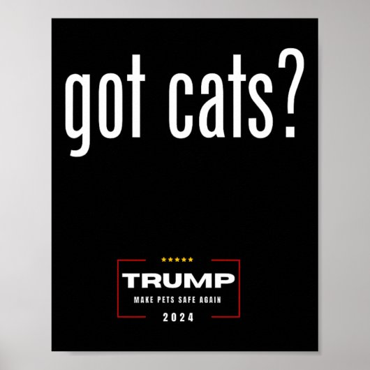 犬を食べる猫たち トランプ大統領のペット安全保障 ポスター (正面)