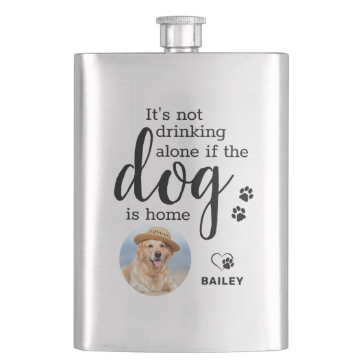 犬を飲まないもしのは家のカスタム写真 フラスク (正面)