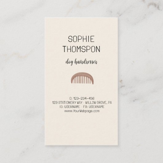 犬を飼う人 名刺 (裏面)