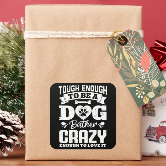 犬を飼う犬のトリマーになるほど熱狂する辛い スクエアシール (クリスマス)