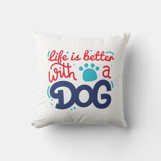 犬を飼えば命が助かる クッション (正面)