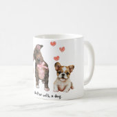 犬を飼えば命が助かる コーヒーマグカップ (正面右)