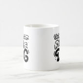 犬を飼えば命が助かる コーヒーマグカップ (中央)