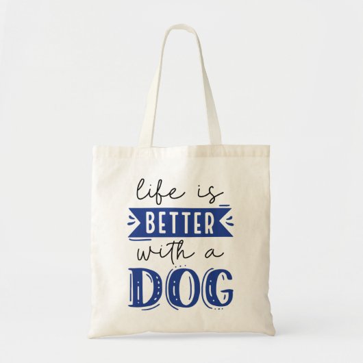 犬を飼えば命が助かる トートバッグ (正面)