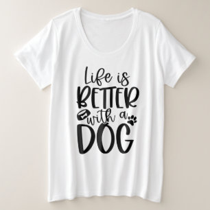犬を飼えば命が助かる プラスサイズTシャツ