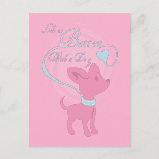 犬を飼えば命が助かる ポストカード (正面)