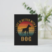 犬を飼えば命が助かる ポストカード (スタンド正面)