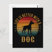 犬を飼えば命が助かる ポストカード (正面/裏面)