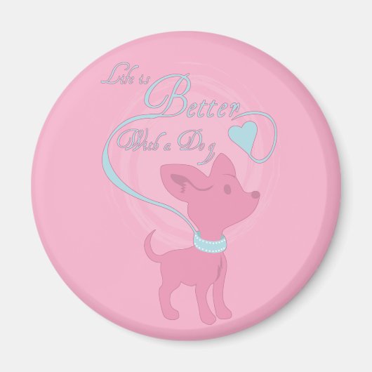 犬を飼えば命が助かる マグネット (正面)