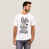 犬を飼えば生きがいが好い Tシャツ (正面フル)