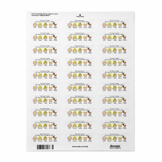 犬を飼った家族住所 シール (フルシート)