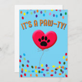 犬を飼っているパーティの招待状だ 招待状 (正面/裏面)