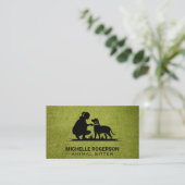 犬を飼っている人 |動物サービス 名刺 (スタンド正面)