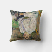 犬を飼っている女性 クッション (裏面)