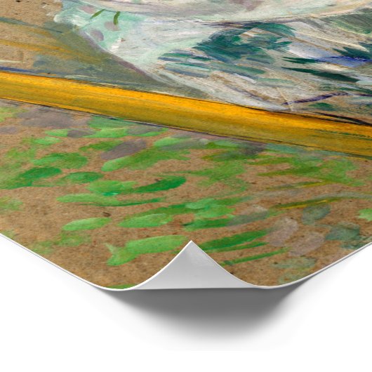 犬を飼っている女性 ポスター (角)