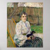 犬を飼っている女性 ポスター (正面)