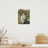 犬を飼っている女性 ポスター (キッチン)