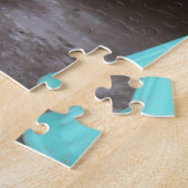 犬を飼っている子供の写真 ジグソーパズル (側面)