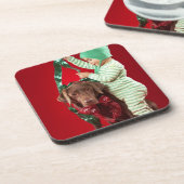 犬を飾っている小さい男の子 コースター (左側)