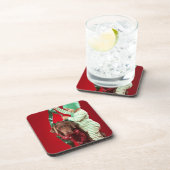 犬を飾っている小さい男の子 コースター (右側)