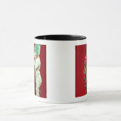 犬を飾っている小さい男の子 マグカップ (中央)