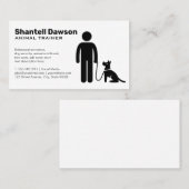 犬を首輪に付けたトレーナー 名刺 (正面/裏面)