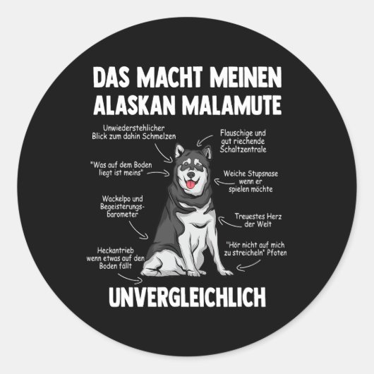 犬アラスカンマラムート解剖学アラスカンマラムート ラウンドシール (正面)