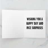 犬アート誕生日グリーティングカード カード (内部)