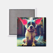 犬アート マグネット (正面/裏面)