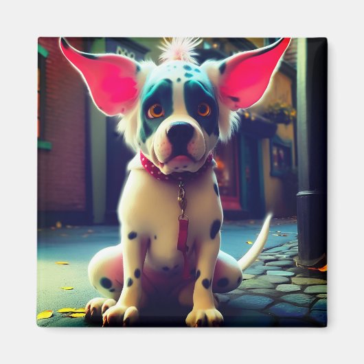 犬アート マグネット (正面)