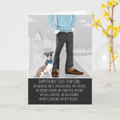 犬イタリアンの父の日のグレイハウンド カード (黄色い花)