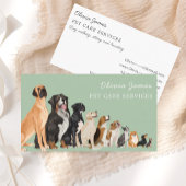 犬イラストドッグウォーカーシッター名刺 名刺