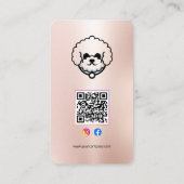 犬インフルエンサー Instagramプロフィール写真 QRコード 名刺 (裏面)
