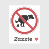 犬ウンチ禁止標識 シール (シート)