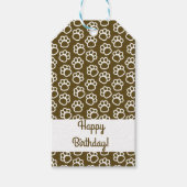 犬エレガントのペットのカスタマイズ茶色い ギフトタグ (正面)