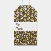 犬エレガントのペットのカスタマイズ茶色い ギフトタグ (裏面)