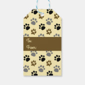 犬エレガントのペットのポーカスタマイズククリーム ギフトタグ (裏面)
