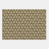 犬エレガントのペットの足のセット3 ラッピングペーパーシート (正面3)