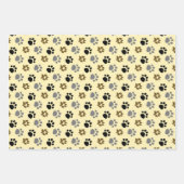 犬エレガントのペットの足のセット3 ラッピングペーパーシート (正面)