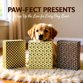 犬エレガントのペットの足のセット3 ラッピングペーパーシート