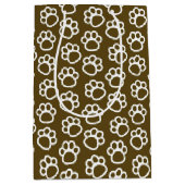 犬エレガントのペットは茶色 ミディアムペーパーバッグ (正面)